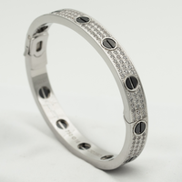 [Blue Jewels]LOVE BRACELET 6.1MM DIAMOND-PAVED CERAMIC