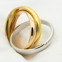 [
Bluetears-Jewels]TRINITY RING GOLD PINK GOLD SILVER