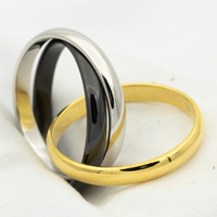 [
Bluetears-Jewels]TRINITY RING BLACK GOLD SILVER