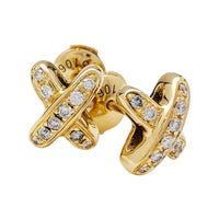 [
Bluetears-Jewels]JEUX DE GOLD DIAMOND EARRINGS
