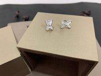 [
Bluetears-Jewels]JEUX DE WHITE MOP SILVER DIAMOND EARRINGS