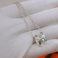 [
Bluetears-Jewels]HM NECKLACE H LETTER OVAL SERIES