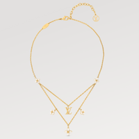 [
Bluetears-Jewels]FLOWERGRAM GOLD MOP DOUBLE ROW NECKLACE