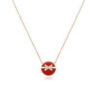 [Blue Jewels]JEUX DE ROSE GOLD DIAMOND NECKLACE