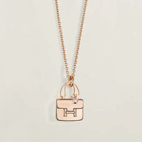 [
Bluetears-Jewels]AMULETTE PEDANT ROSE GOLD NECKLACE