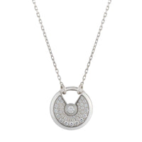 [
Bluetears-Jewels]AMULETTE SILVER FULL DIAMOND NECKLACE