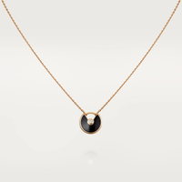 [
Bluetears-Jewels]AMULETTE ROSE GOLD ONYX NECKLACE