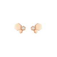 [
Bluetears-Jewels]BEE LOVE PINK GOLD DIAMOND EARRINGS