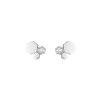 [
Bluetears-Jewels]BEE LOVE SILVER DIAMOND EARRINGS