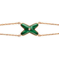 [
Bluetears-Jewels]JEUX BRACELET MALACHITE PINK GOLD 1 DIAMOND
