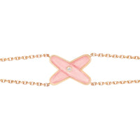 [
Bluetears-Jewels]JEUX BRACELET PINK MOP PINK GOLD 1 DIAMOND