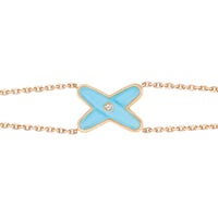 [Blue Jewels]JEUX BRACELET TURQUOISE PINK GOLD 1 DIAMOND