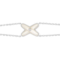 [
Bluetears-Jewels]JEUX BRACELET WHITE MOP SILVER 1 DIAMOND