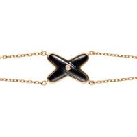 [Blue Jewels]JEUX BRACELET ONYX PINK GOLD 1 DIAMOND