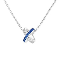 [
Bluetears-Jewels]LIENS DIAMOND SILVER NECKLACE