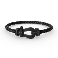 [
Bluetears-Jewels]FORCE LARGE SERIES HORSESHOE BLACK SAMURAI BRACELET