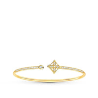 [
Bluetears-Jewels]IDYLLE GOLD OPEN BRACELET DIAMOND PAVED