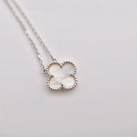 [
Bluetears-Jewels]CLOVER  15MM WHITE MOTHER-OF-PEARL SILVER