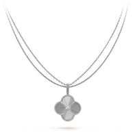 [
Bluetears-Jewels]CLOVER 25MM SILVER BIG CLOVER NECKLACE