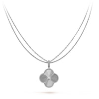 [Blue Jewels]CLOVER 25MM SILBER GROSSE KLEE-HALSKETTE