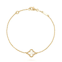 [
Bluetears-Jewels]CLOVER WHITE MOP SINGLE FLOWER BRACELET