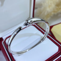[
Bluetears-Jewels]PANTHERE SILVER OPEN BRACELET